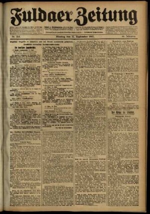 Ausgabe vom Montag, den 17. September 1917.