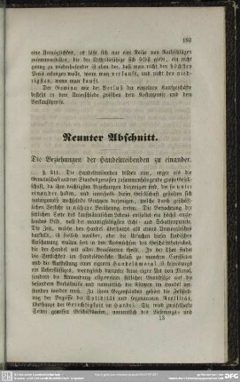 Neunter Abschnitt. Die Beziehungen der Handeltreibenden zu einander