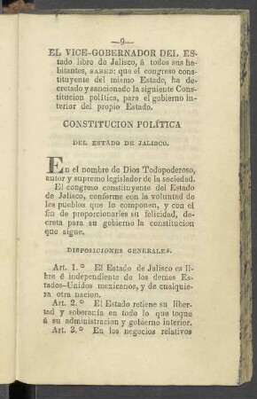 Constitucion Política Del Estado De Jalisco