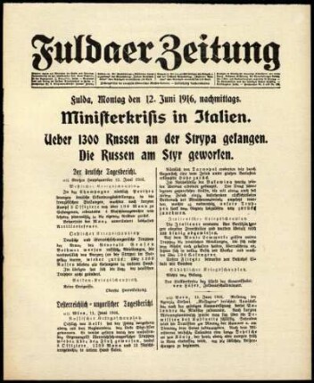 Ausgabe vom Montag, den 12. Juni 1916.