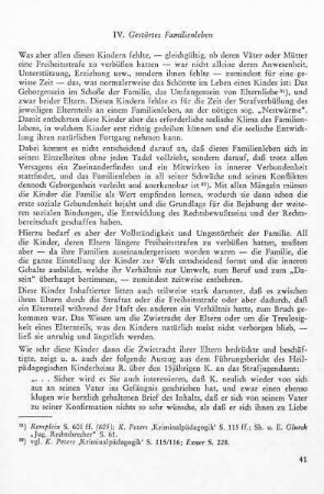 IV. Gestörtes Familienleben