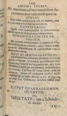 Caput Qvadragesimum Octavum De Ubietate, ceu a Scholasticis dicitur.