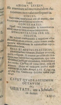 Caput Qvadragesimum Octavum De Ubietate, ceu a Scholasticis dicitur.