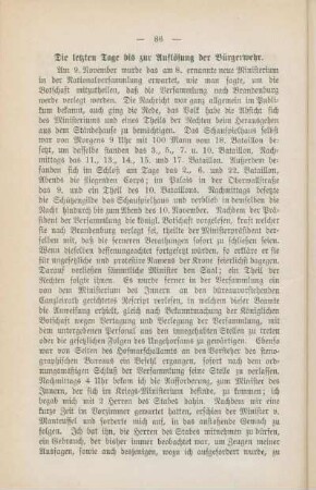 Die letzten Tage bis zur Auflösung der Bürgerwehr