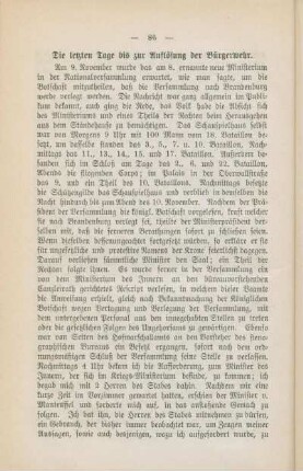 Die letzten Tage bis zur Auflösung der Bürgerwehr