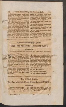 Das neun und dreyßigste Capitel. Von der General-Domainen-Casse