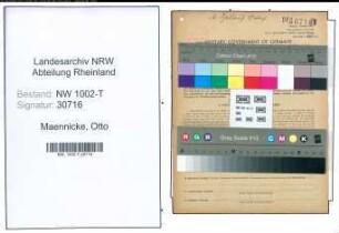 Entnazifizierung Otto Maennicke , geb. 18.05.1894 (Prokurist)