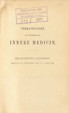 16: Wiesbaden, 13. - 16. April 1898