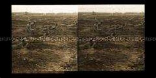 Soldaten in russischen Schützengräben