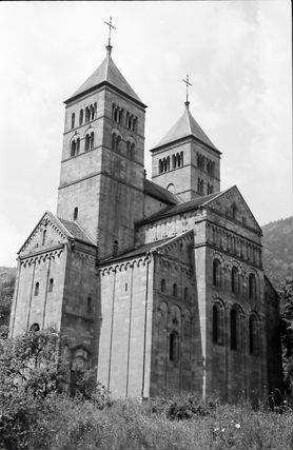 Murbach: Klosterkirche, ohne Vordergrund, Ostseite