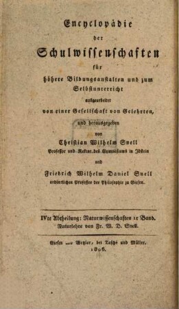 Anfangsgründe der Naturlehre : zum Gebrauch für Schulen, auch zum Selbstunterricht für Liebhaber dieser Wissenschaft