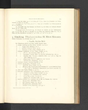 3. Abteilung. Thalassinidea H. Milne Edwards
