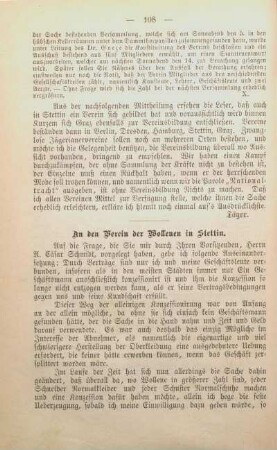 An den Verein der Wollenen in Stettin
