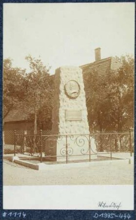 Denkmal des Ferdinand von Schill in Wilmsdorf (Possendorf) bei Dresden