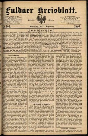 Ausgabe vom Donnerstag, den 02. September 1886.