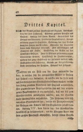Drittes Kapitel. Ursache des Bruchs zwischen Frankreich und England [...]