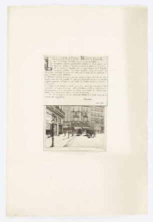 Paris Démoli. Maisons à l'angle du Boulevard des Cápucines et de la Rue de la Paix (Vue prise de la Place de l'Opéra)