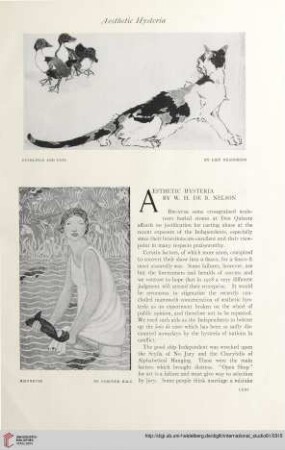 Vol. 61 (1917) = No. 244: Aesthetic hysteria