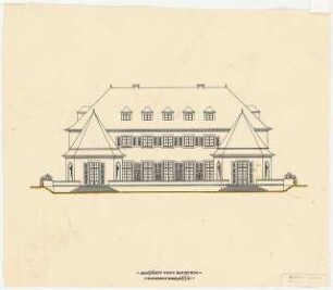 Villa: Gartenansicht