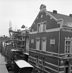 Stadthaus: Hagenstraße: Richtfest des Erweiterungsbaus: Blick von Rathaus