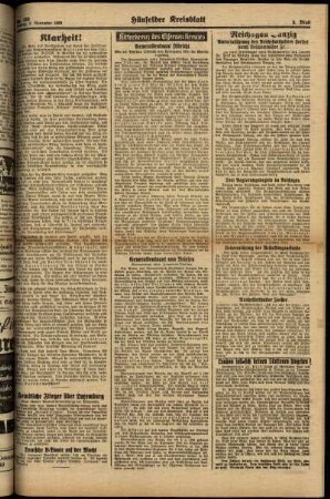 Zweite Ausgabe vom Freitag, den 03. November 1939.