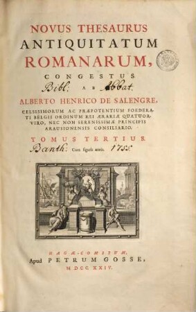 Novvs Thesavrvs Antiqvitatvm Romanarvm : cum figuris aeneis, 3