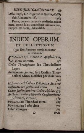 Index Operum Et Collectionum