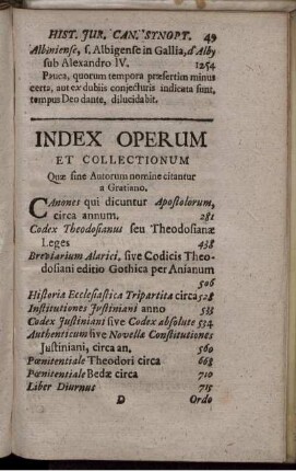 Index Operum Et Collectionum