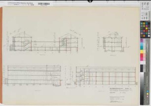 Münster (Münster) Medizinische Klinik der Universität Schwesternhaus Blatt 5 Schnitte 1962 1 : 100 59,5 x 83,5 kol. Pause Staatshochbauamt für die Universität Münster 13.35