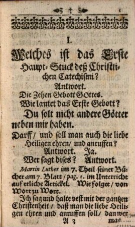 Curioser Christ-Catholischer Catechismus, Auß denen Bücheren D. Martini Lutheri gezogen : Bey Oesterlicher Zeit, deß Jahr 1722. Denen Herren Lutheranern Zu Auferstehung Von Ihrem Erz-Glauben
