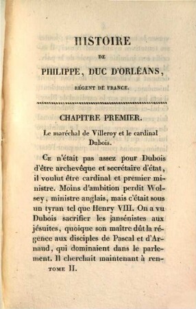 Histoire du Régent Philippe d'Orléans : divisée en quatre parties. 2