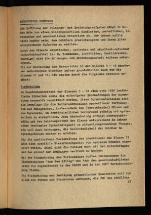 Methodische Hinweise