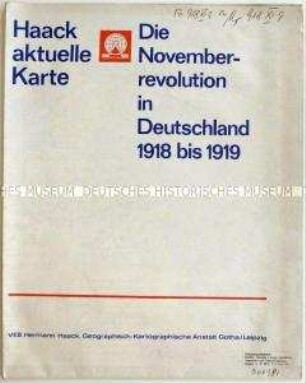 Historische Karte zur Novemberrevolution und den revolutionären Kämpfen in Deutschland 1918/19