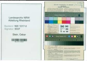 Entnazifizierung Oskar Stein , geb. 14.04.1881 (Musiker)