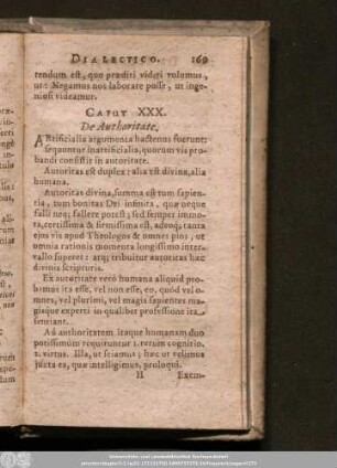 Caput XXX. De Authoritate.