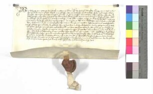 Propst Albrecht von Ellwangen verleiht dem Hanns Streicher einen Acker zu Lehen.