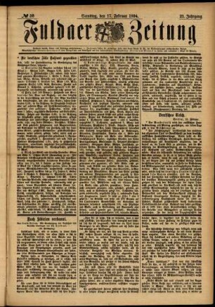 Ausgabe vom Samstag, den 17. Februar 1894.