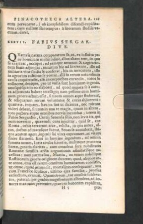 XXXVII. Fabius Sergardius.
