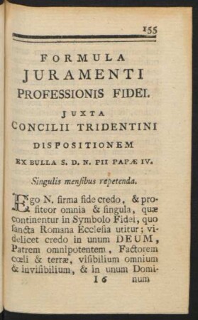 Formula Iuramenti professionis fidei