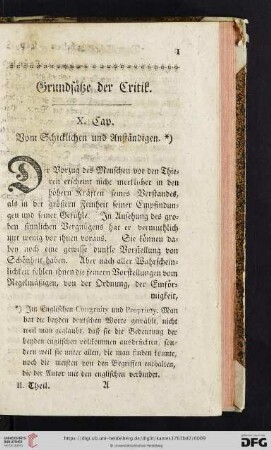 X. Cap.: Vom Schicklichen und Anständigen