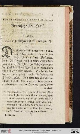 X. Cap.: Vom Schicklichen und Anständigen