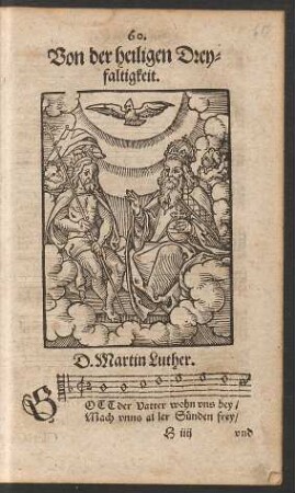Von der heiligen Dreyfaltigkeit.
