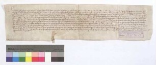 Vor dem Straßburger Hofgericht verkauft Dyna, die Witwe des Berhtold, genannt Trache von Oberkirch, dem Kloster Allerheiligen 3 Joch Ackerfeld zu Renchen, um 10 Pfund Straßburger Pfennige.