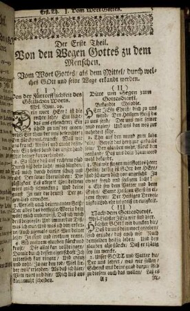 I. Vom Wort Gottes [...] – VII. Von der Göttlichen Erbarmung und Liebe [...]