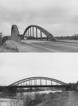 Neue Straßenbrücke Hiltrup/Dortmund-Ems-Kanal/Doppelbild
