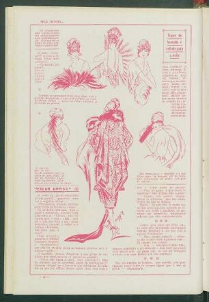 Trajes de brocado e velludo para a noite