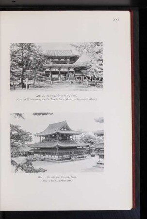 Abb. 40 Niomon von Horyuji, Nara. (Nach der Überlieferung um die Wende des 7. Jahrh. von Koreanern erbaut.)