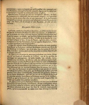 Arresté du 17 Février 1756.