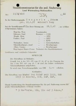 Zengerle, Johann