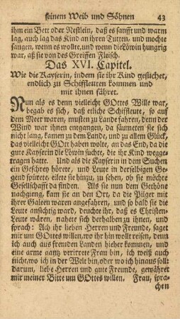 Das XVI. Capitel. Wie die Kayserin, indem sie ihr Kind gesuchet, ...